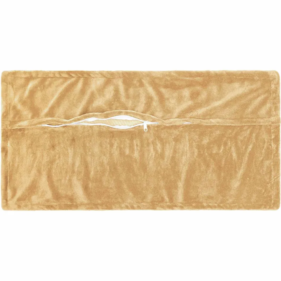 vidaXL Kussensloop 6 st HOUTEN Taupe 40 x 80 cm Flanel, foto 4