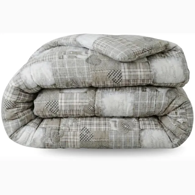 Zelesta Comfort Design Patchwork Hearts 240x200cm - Dekbed zonder overtrek - Wasbaar hoesloos dekbed - Bedrukt dekbed - Dekbed met print - All Year Winterdekbed & Zomerdekbed