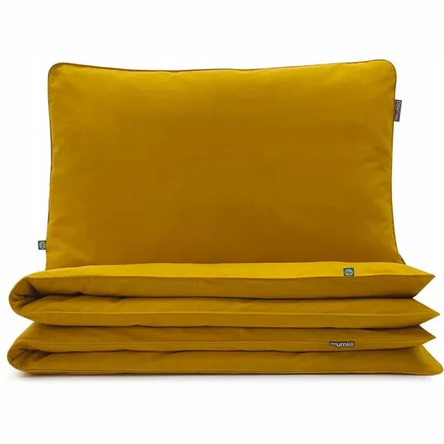 Mumla Basic Mustard Katoenen Dekbedovertrek Set + 2 Kussenslopen