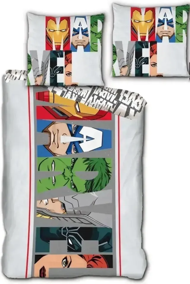 Marvel Avengers Dekbedovertrek Avengers - 140 x 200 cm - Microfiber Multicolor