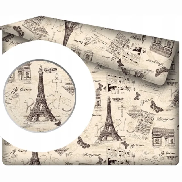 Designpremium Paris Katoenen Hoeslaken Zonder Elastiek 140x200 cm multicolor