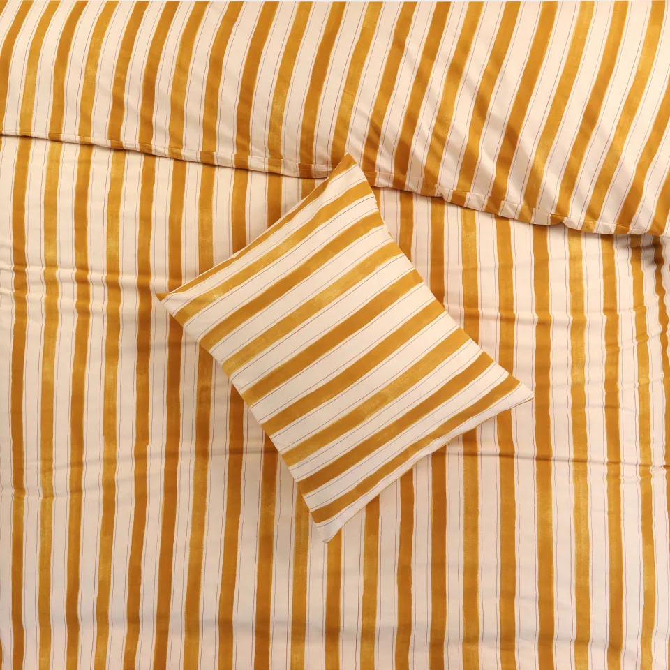 NOUS Living katoenen dekbedovertrek 2-persoons (200x220 cm) oranje, foto 7