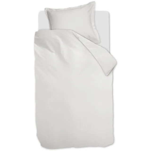 Ambiante Satin Uni dekbedovertrek - Eenpersoons - 140x200/220 - Wit