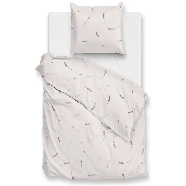 Zohome Dekbedovertrek Mirella - Bedlinnen met Bloemen print - Roze - Dekbedhoes van 100% Katoen-Satijn