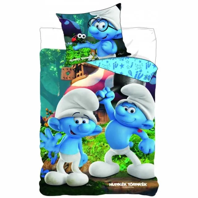 De Smurfen Dekbedovertrek - 140x200 Cm - Eenpersoons Multi