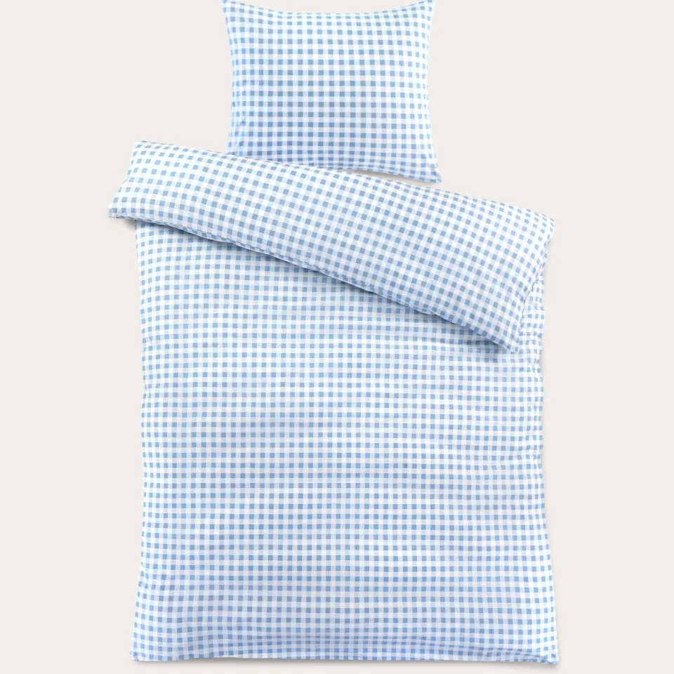 NOUS Kids katoenen dekbedovertrek kinderbed blauw, foto 2