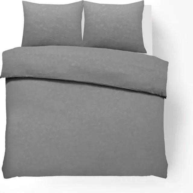Husch Dekbedovertrek - Embossed Flower - 240x200/220 - Grijs