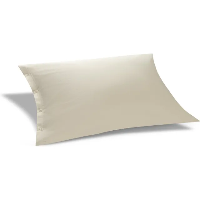 Yumeko kussensloop flanel natuurlijk 60x70 - Biologisch & ecologisch - 1 stuk Natural