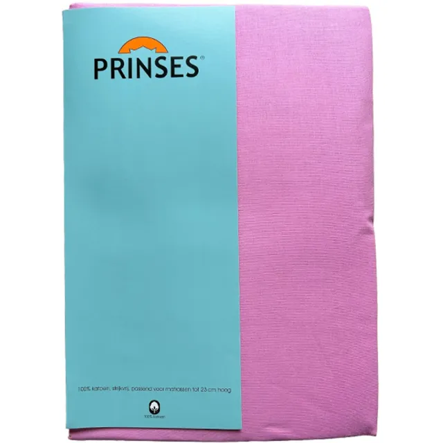 Prinses Katoenen Hoeslaken - 100% Katoen - 180x200 cm - Litsjumeaux - Hoekhoogte Max 23 cm - Pink - Comfortabel & Ademend - Restant Actie!