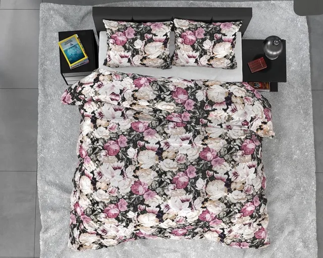 Dreamhouse Satin Vanessa - Dekbedovertrekset - Lits-Jumeaux - 240x200/220 + 2 kussenslopen 60x70 - Zwart