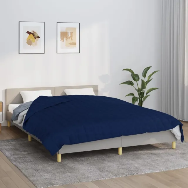 vidaXL Verzwaringsdeken 200x230 cm 9 kg stof blauw, foto 2