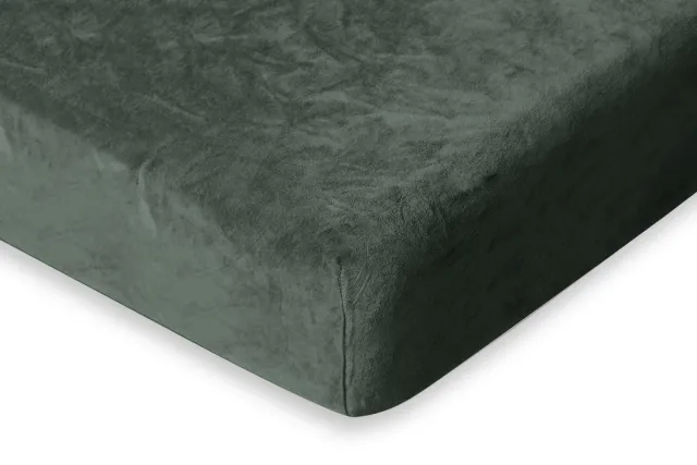 Eleganzzz Hoeslaken 200 gr/m2 Hoogwaardig Flanel Fleece 35cm Hoekhoogte - Green - 180x200 - Hoeslakens - Lits Jumeaux - Fluffy Hoeslaken