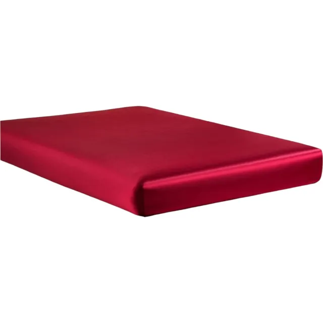 Beauty Silk Hoeslaken - Glans Satijn - Rood - 140x200
