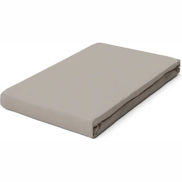 schlafgut Pure Bio Katoen Jersey Hoeslaken XL - 180x200 - 200x220 496 Sand Mid