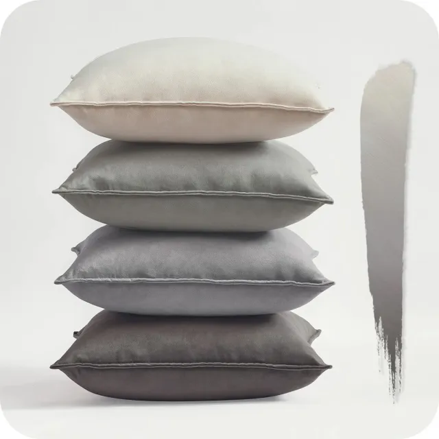 Ibenzoa Set van 4 fluwelen kussenslopen met kleurverloop voor een sfeervol interieur verschillende kleuren