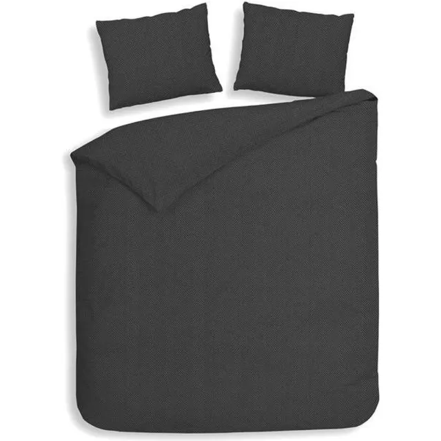 Heckettlane Spina Dekbedovertrek - Extra breed - 260x200/220 cm - Anthracite