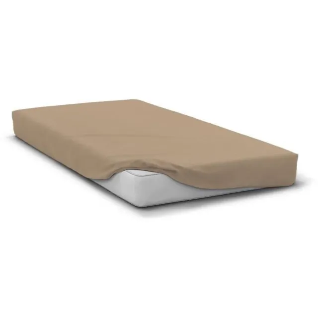 HOME LINGE PASSION Hoeslaken - HOME LINGE PASSION - HP72127 - 82 g microvezel - 140 x 190 cm - 30 cm zak - Beige