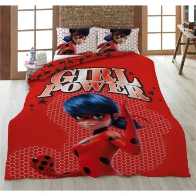 Miraculous Dekbedovertrek Girl Power 140 x 200 cm + 63 x 63 cm - Polyester Multi Colour