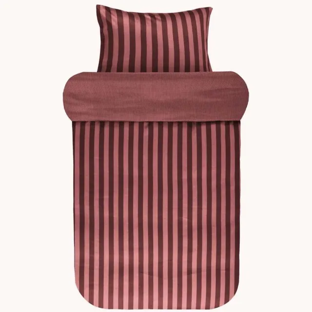 Marc O'Polo Classic Stripe Dekbedovertrek Warm earth