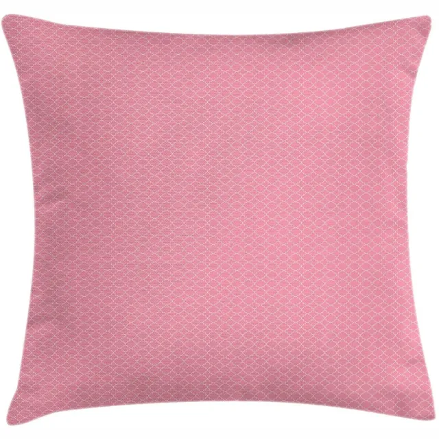 ABAKUHAUS Kussenhoes – 40x40 cm – Klavertjevier-patroon – Pastelroze/Wit Pastelroze en Wit