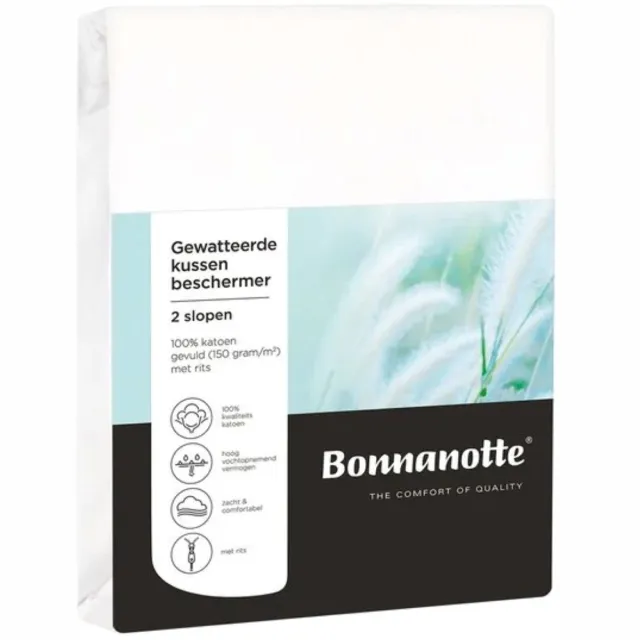 Bonnanotte Gewatteerd Kussensloop - Wit 60x70