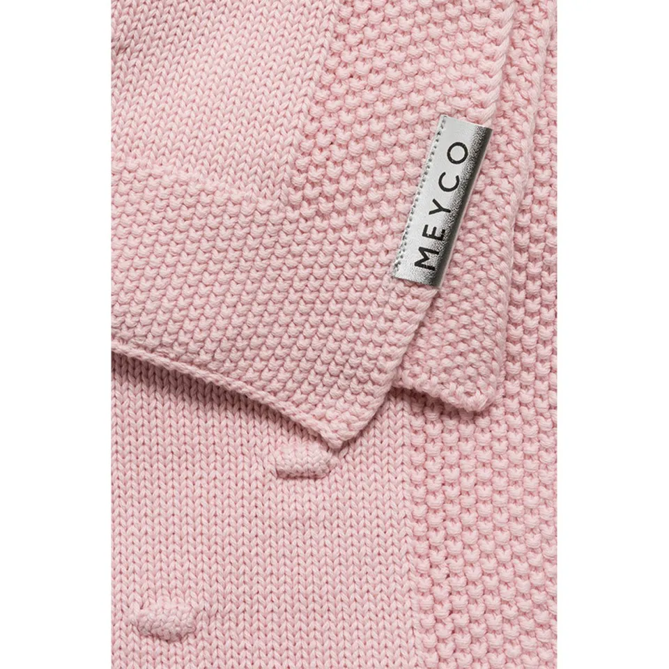 Meyco Knots wiegdeken roze, foto 5