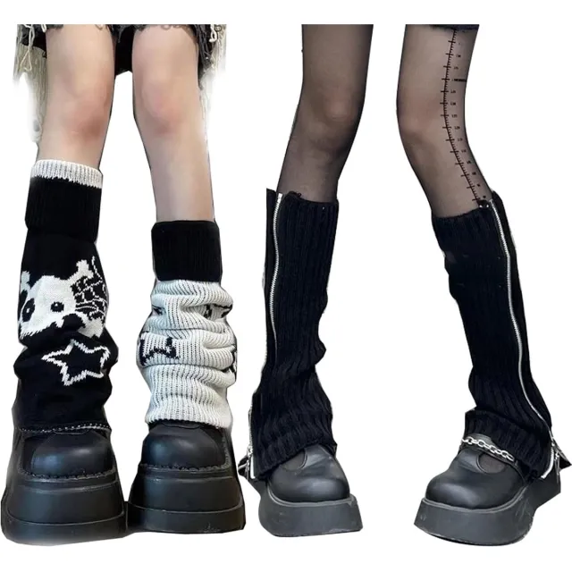 Famanu Gebreide damesbeenwarmers, zachte en warme winterstijl, universele maat Wit