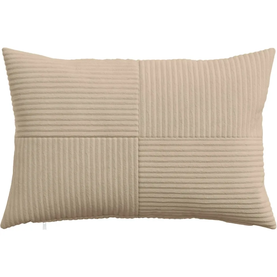 vidaXL Kussensloop 2 st ALMELO Taupe 30 x 50 cm corduroy