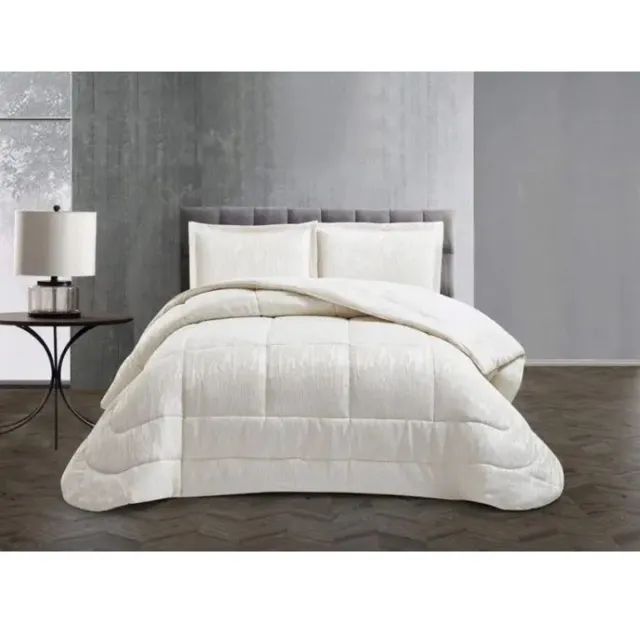 Lavella Bedsprei Set 260x240 cm Crème 3-delig Jacquard Microvezel Multi