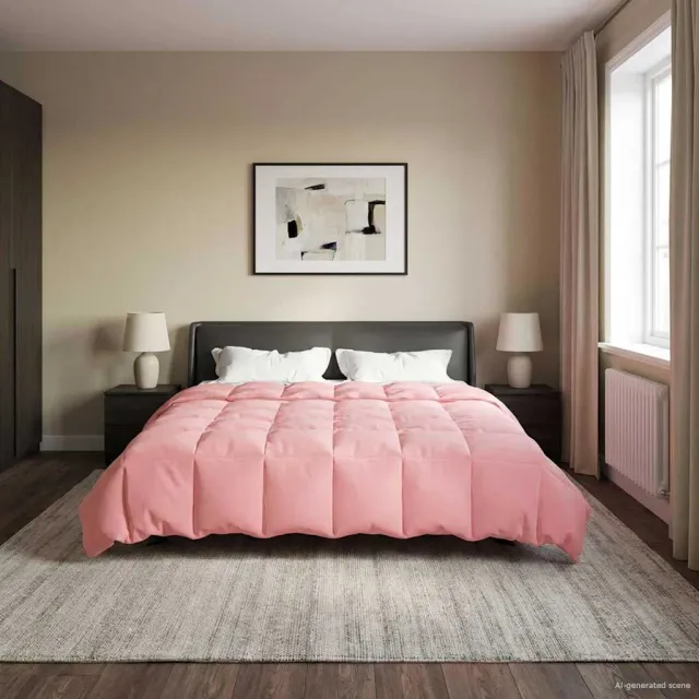 vidaXL Winter Dekbed 240 x 260 cm Winter Microfiber (100% polyester) Roze
