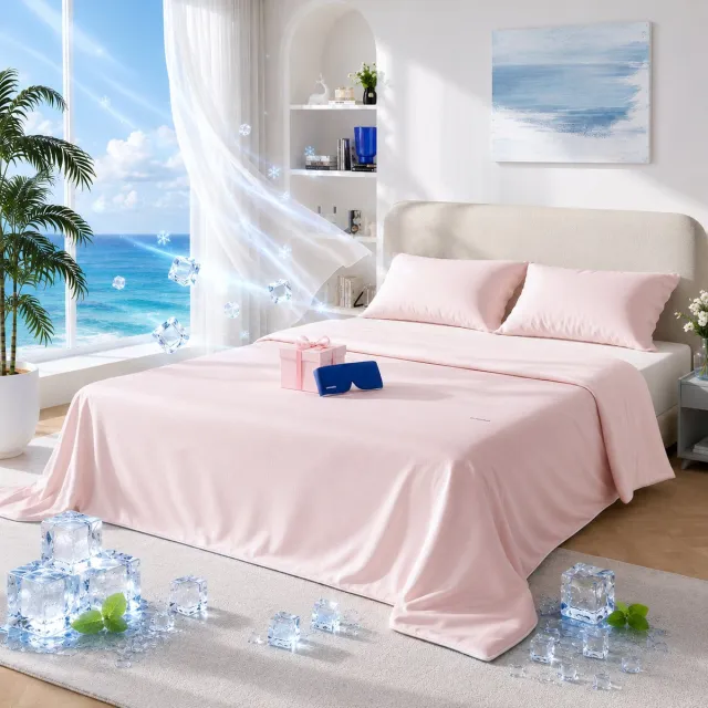 chicasa Zomerdekbed - Lichtgewicht Dekbed 135x200x2 cm – Ademend & Comfortabel – Dubbelzijdig – Oeko-tex ® Gecertificeerd – Antibacterieel – Machinewasbaar – Roze