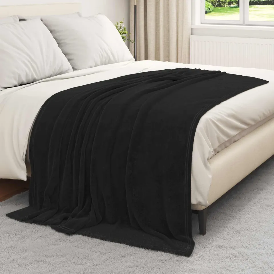 vidaXL Kleden 6 st Zwart 200 x 150 cm 4,68 kg Fleece, foto 3