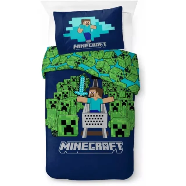 Minecraft Dekbedovertrek creepers - 140 x 200 cm - katoen Multicolor