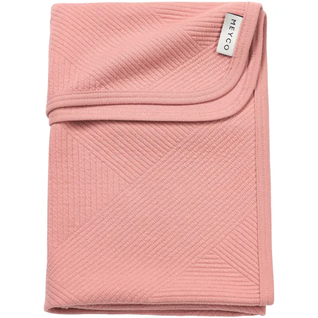 Meyco Jacquard ledikantdeken roze Rose