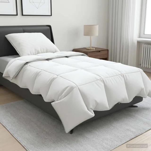 vidaXL 90% ganzen dons dekbedset FULDA 2 st 135 x 200 cm Zomer 100 GSM Wit