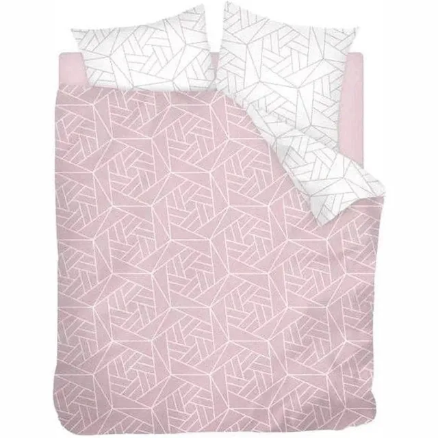 Sleepnight Dekbedovertrek Flanel Laslo - 140 x 200/220 cm + 1 kussensloop - [Roze]