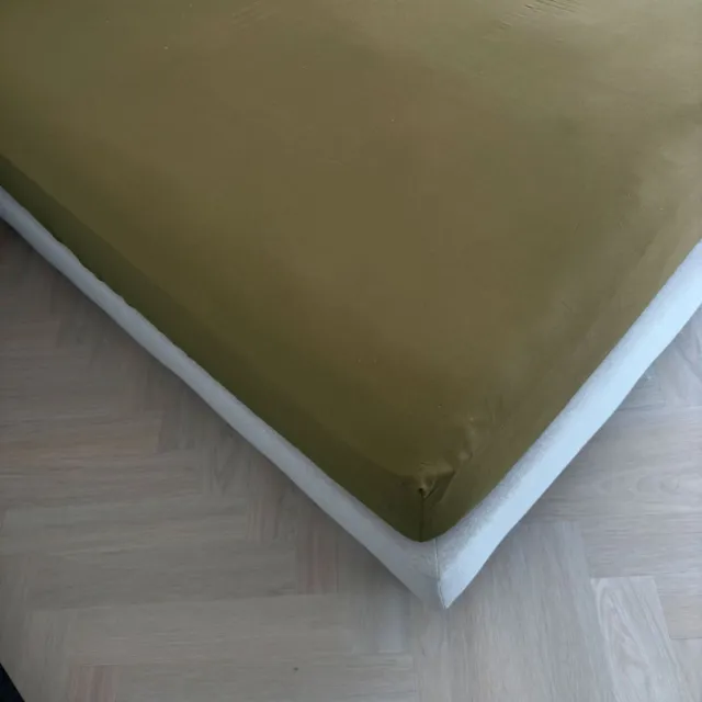 kayori Kai Topper Hoeslaken Katoen - 140x200cm - Donkergroen