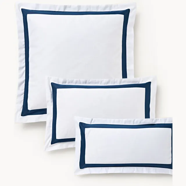 Westwing Collection Mako-satijnen kussenhoes Rochelle van Egyptisch katoen Wit