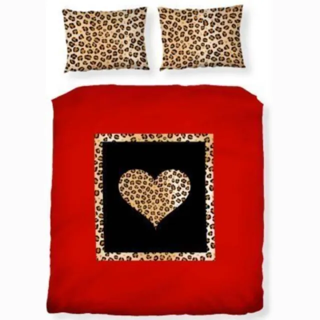 Better Nights 2-Persoonsdekbedovertrek crazy in love 240x220cm rood