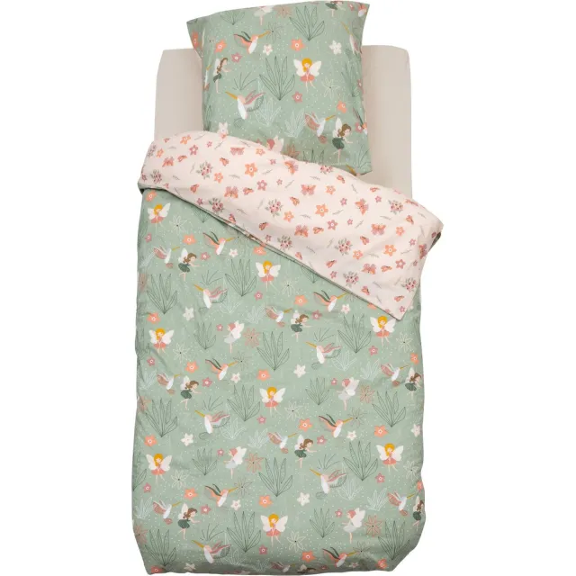 Atmosphera Kids Dekbedovertrek set met 1 kussensloop 140x200cm/65x65cm - Fee Violet