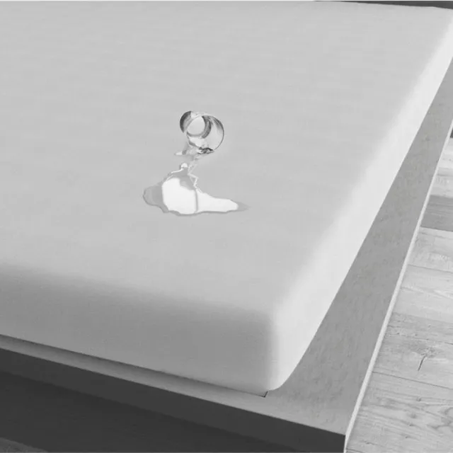 Second Skin waterdichte - split-topperbeschermer - 160x210 - 1 split - waterdicht en ademend wit