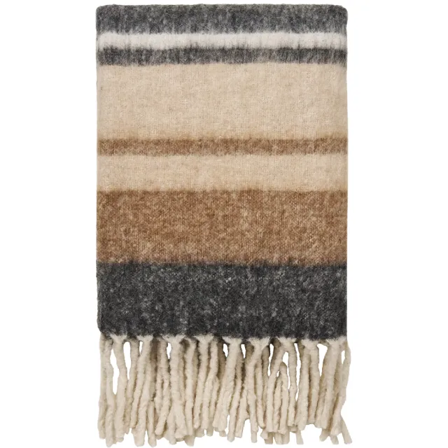 Artichok Bobbie plaid zwart/bruin - 170 x 130 cm