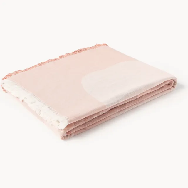 Westwing Collection Plaid Ari met abstract patroon Roze