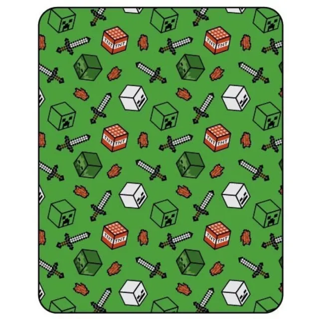 Minecraft Fleeceplaid Symbol - 110 x 150 cm - Polyester Multi Colour