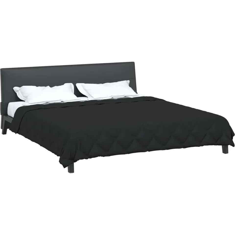 vidaXL Vol jaar dekbed 200 x 220 cm 300 gsm Microvezel Zwart, foto 2
