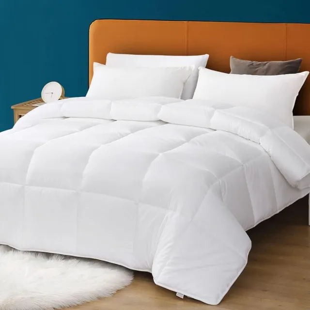 APSMILE Dekbed 135 x 200 cm 4 Seizoenen | Dekbed 300 gsm microvezel | Eenpersoonsdekbed 135 x 200 cm | Oekotex 100 | Dekbed 135 x 200 cm (wit)