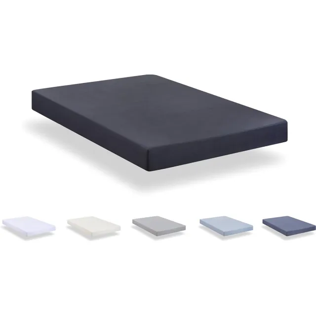 Unyqoos Ultrazacht Geborsteld Microvezel Hoeslaken voor Matrassen 160 x 190/200 cm, Donkergrijs