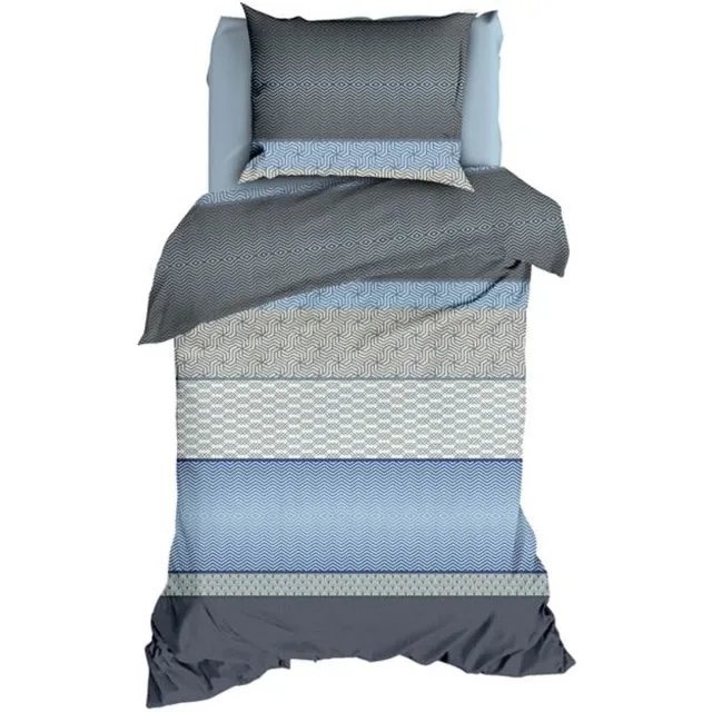 Satin D Or Satin d'Or Maddox Dekbedovertrek - Eenpersoons - 140x200/220 cm - Blauw