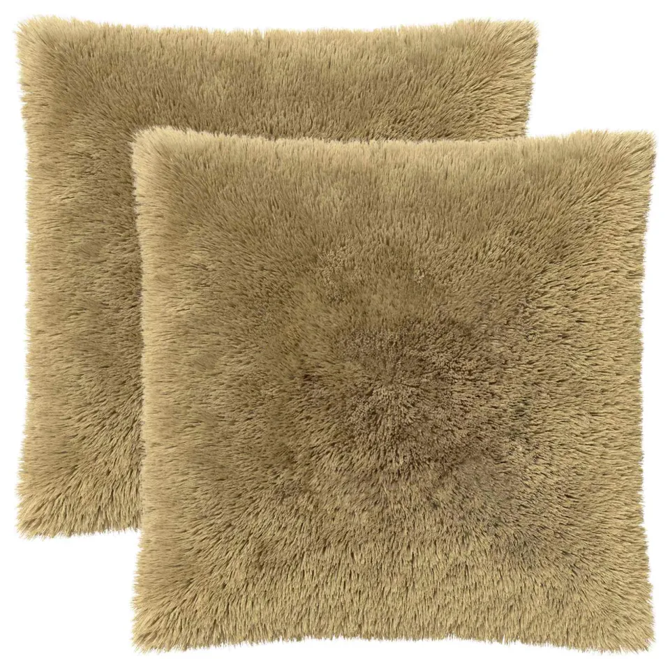 vidaXL Kussensloop 2 st HEERLEN Lichtgroen 80 x 80 cm PV Fleece