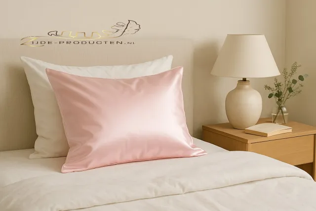 Zijden kussensloop, 100% moerbei zijde, premium kwaliteit 19 Momme, kleur roze, maat 60x70 cm